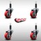 Service Caster 3'' SS Red Poly Wheel Swivel 1'' Expanding Stem Caster Set, 4PK SCC-SSEX20S314-PPUB-RED-1-4 - alternate 4